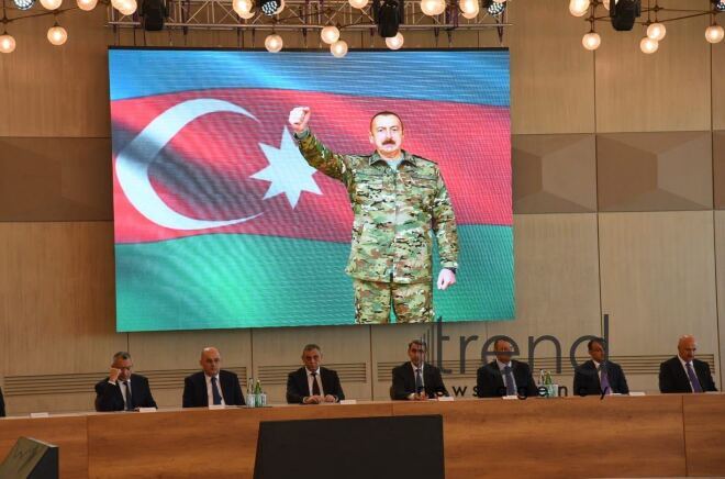 В Баку прошла конференция 20 лет беспрецедентного служения Родине, народу и государственности Азербайджан Баку 14 октября 2023
